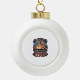 Coolster Labrador Retriever Vater Hund Berg Pfote  Keramik Kugel-Ornament