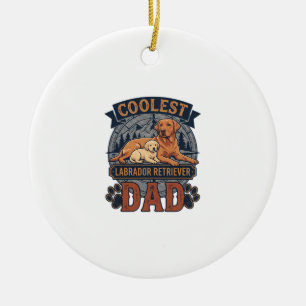 Coolster Labrador Retriever-Vater-Hund-Berg-Pfote  Keramik Ornament