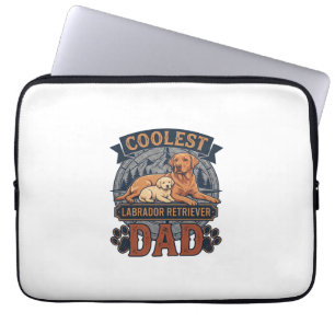 Coolster Labrador Retriever Vater Hund Berg Pfote Laptopschutzhülle
