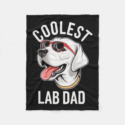 Coolster Labrador Vater Labrador Retriever Dog Vat Fleecedecke (Vorderseite)