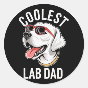 Coolster Labrador Vater Labrador Retriever Dog Vat Runder Aufkleber