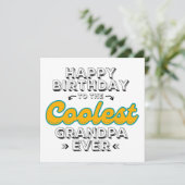 Coolster Opa je, glücklich zum Geburtstag Großvate Karte (Stehend Vorderseite)