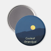 Coolster Opa! Magnet Orange Vollmond (Vorderseite/Rückseite)