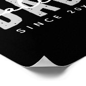 Coolster Papa seit 20xx Modernes Einfaches Preppy Poster (Ecke)