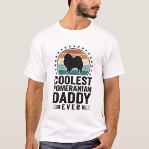 Coolster Pomeranian Daddy Vintage Dog Dad Shirt_1 T-Shirt