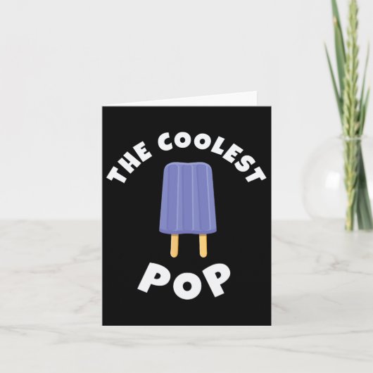 Coolster Pop Funny Vathers Day Cooler Vater Joke V Karte (Vorderseite)