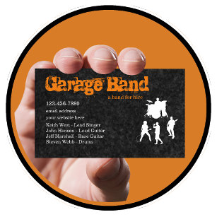 Coolster Rock Garage Band Musiker Visitenkarte