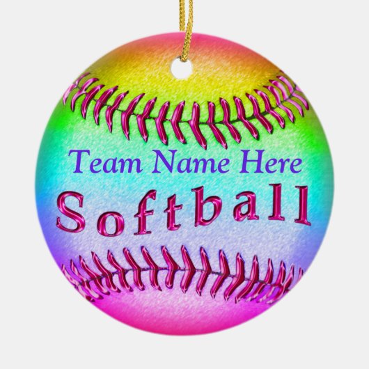 Coolster Softball verziert personalisierten Keramik Ornament (Vorne)
