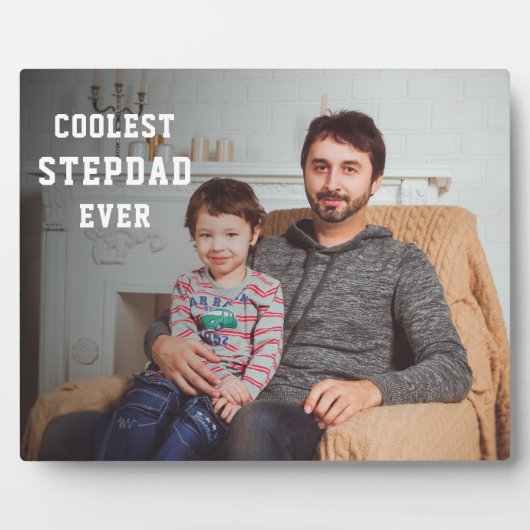 Coolster Stepdad je Personalisierter Foto Vater Fotoplatte (Vorderseite)