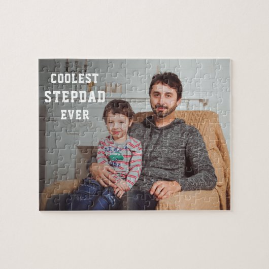 Coolster Stepdad je Personalisierter Foto Vater Puzzle (Horizontal)