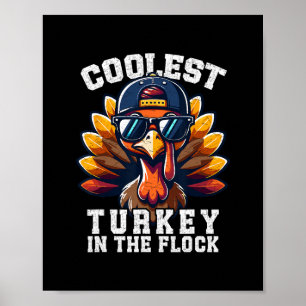 Coolster Truthahn Erntedankfest Kleinkinder Jungen Poster