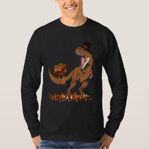 Coolster Truthahn Trex Dinosaur Frohes Erntedankfe T-Shirt