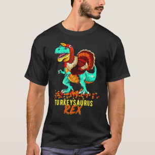 Coolster Truthahn Trex Dinosaur Frohes Erntedankfe T-Shirt