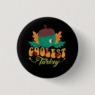 coolster Truthahnfalltag Erntedank Button