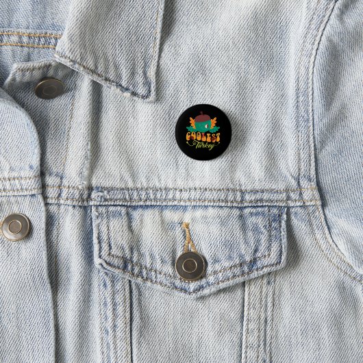 coolster Truthahnfalltag Erntedank Button (Beispiel)