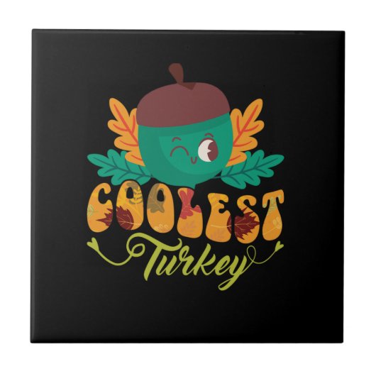 coolster Truthahnfalltag Erntedank Fliese (Vorderseite)