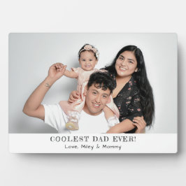 Coolster Vater je Foto Vatertag Erinnerungen Gesch Fotoplatte