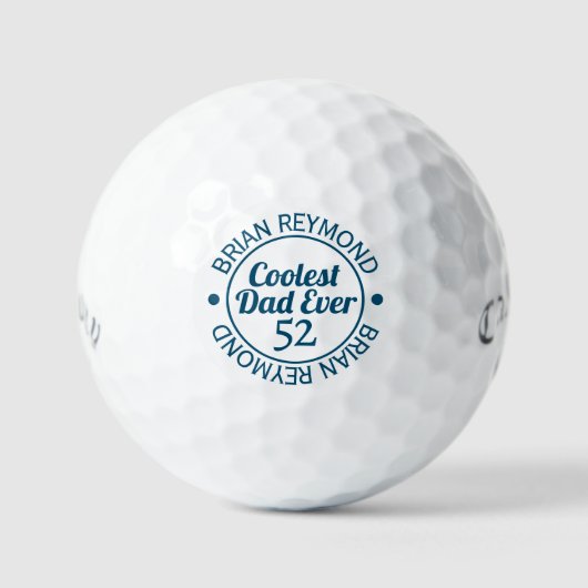 Coolster Vater je Golfer Geburtstagsgeschenk Golfball (Vorderseite)