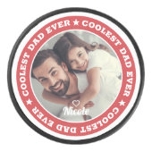 Coolster Vater je Modernes Foto Eishockey Puck (Vorderseite)