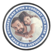 Coolster Vater je Modernes Foto Eishockey Puck (Vorderseite)