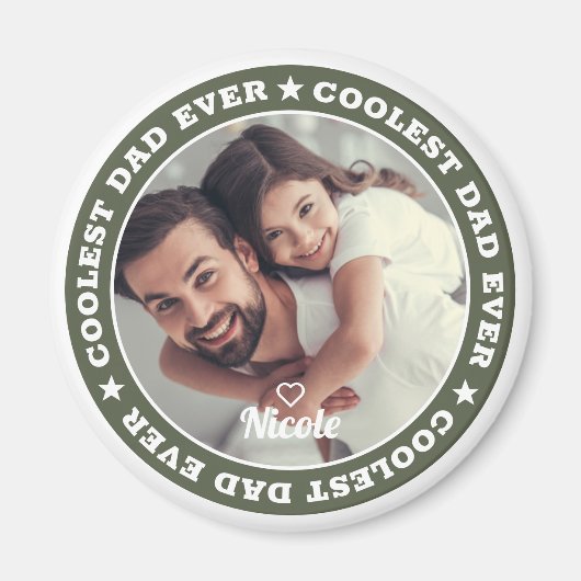 Coolster Vater je Modernes Foto Magnet (Vorne)