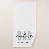 Coolster Vater seit 20XX Moderne, einfache Preppy Badehandtuch (Badehandtuch)