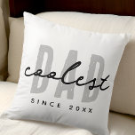 Coolster Vater seit 20XX Moderne, einfache Preppy Kissen<br><div class="desc">Dieses einfache und moderne Design besteht aus san-Serifentypografie.</div>