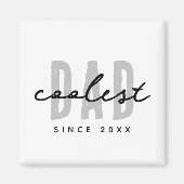 Coolster Vater seit 20XX Moderne, einfache Preppy Magnet (Vorne)