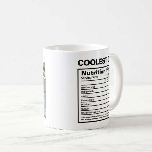 Coolster Vater Vathers Day Funny Nutrition Fakten Kaffeetasse (VorderseiteRechts)