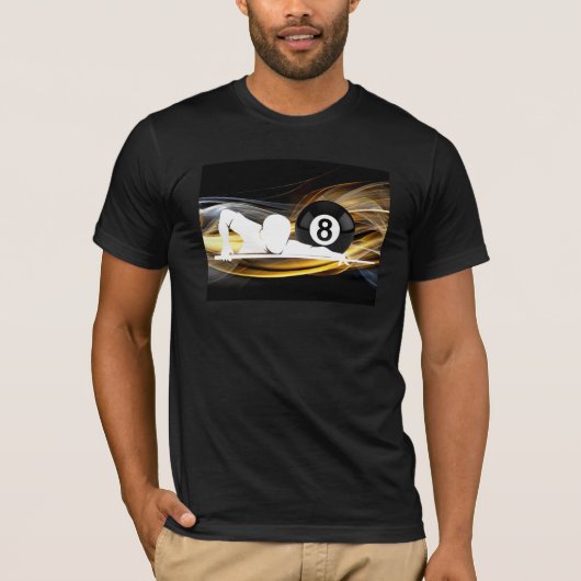 Coolstes 8 Ball Billard T-Shirt (Vorderseite)