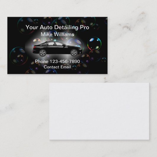 Coolstes Auto mit detaillierten Car Wash Visitenka Visitenkarte (Vorne/Hinten)