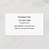 Coolstes Auto mit detaillierten Visitenkarten - Ne Visitenkarte (Rückseite)