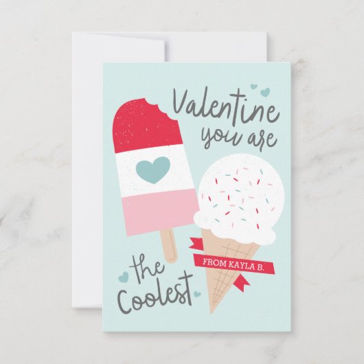 Coolstes Klassenzimmer Valentine Einladung (Vorderseite)