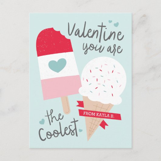 Coolstes Klassenzimmer Valentine Feiertagspostkarte (Vorderseite)