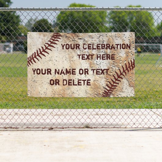 Coolstes Rustikales Personalisiertes Baseballbanne Banner (Insitu)