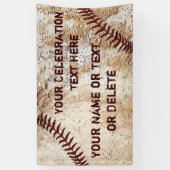 Coolstes Rustikales Personalisiertes Baseballbanne Banner (Vertikal)