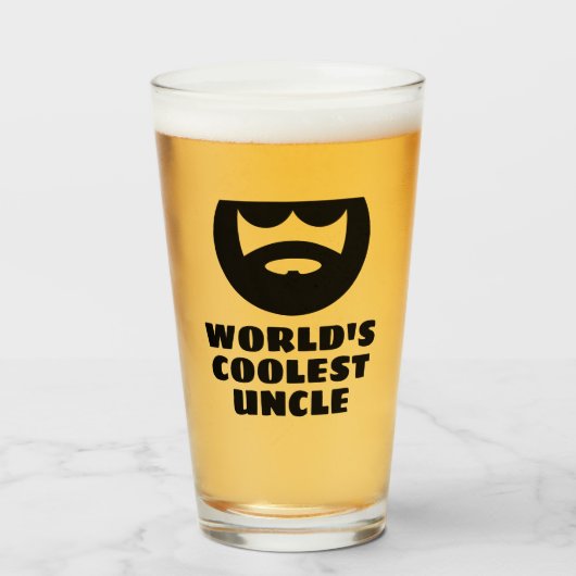 Coolstes Uncle-Bierglas-Geschenk der Welt Glas (Vorne (Gefüllt))