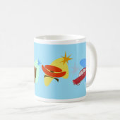 Coolsville Retro Swanky 60ties-Muster Kaffeetasse (VorderseiteRechts)