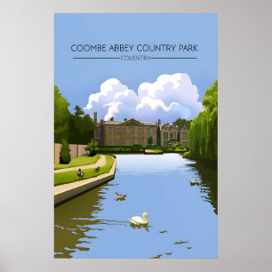 Coombe Abbey Country Park Coventry Reiseplakat Poster