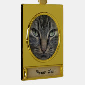 Coon Cam Eyes Gold Name und Jahr Banner-Ornament Gold (Rechts)