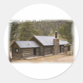 Coon Creek Cabin Runder Aufkleber