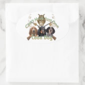 Coon Dog kann nicht nur einen haben Ovaler Aufkleber (Tasche)