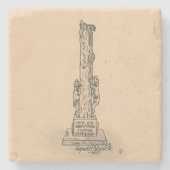 Coon Dog Marker Marmor Stone Untersetzer (Vorderseite)