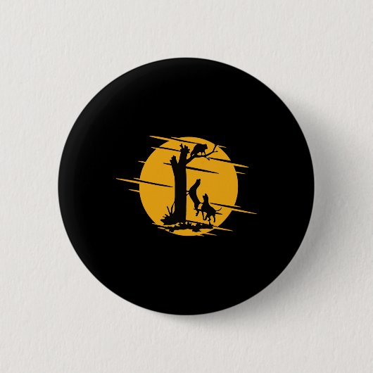 Coon Hound Dog Raccoon Howling - Spaß Coo Button (Vorderseite)