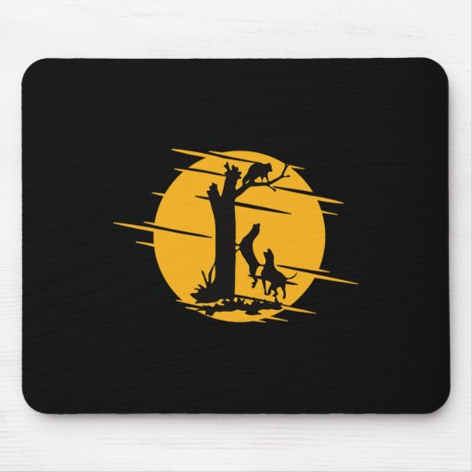 Coon Hound Dog Raccoon Howling - Spaß Coo Mousepad (Vorne)