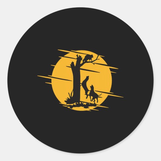 Coon Hound Dog Raccoon Howling - Spaß Coo Runder Aufkleber (Vorderseite)