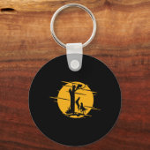 Coon Hound Dog Raccoon Howling - Spaß Coo Schlüsselanhänger (Vorderseite)