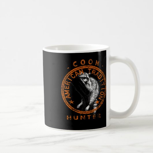 Coon Hunter American Patriotic Raccoon Jagd Tri Kaffeetasse (Rechts)