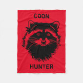 Coon Hunter mit Raccoon Fleecedecke (Vorderseite)