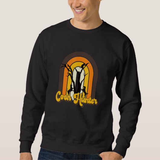 Coon Hunter Retro Look Coonhound Hunde Treeing Rac Sweatshirt (Vorderseite)